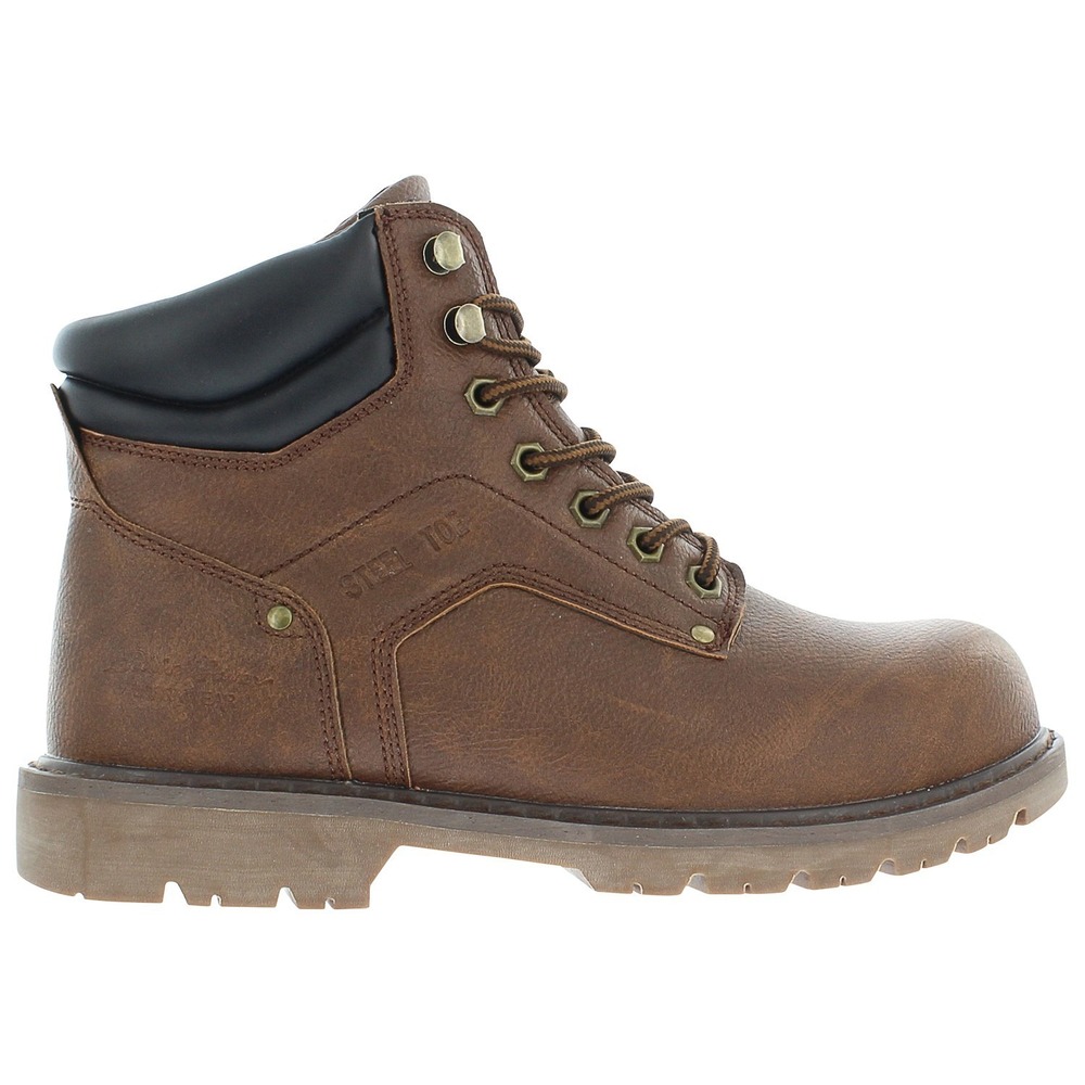 Eddie Bauer Medford Steel Toe Men's Work Boots - Brown Combo, 7.5